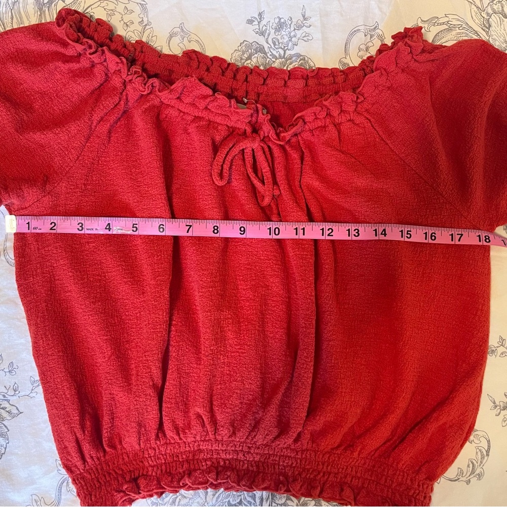 Madewell Texture & Thread Drawstring Top In Spice… - image 5